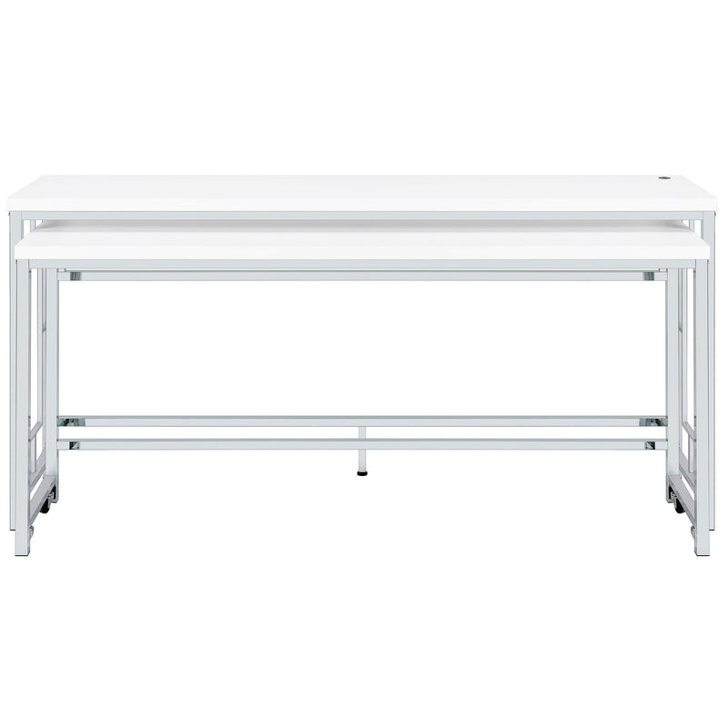  Coaster Furniture Jackson 182715 5-piece Multipurpose Counter Height Table Set - White IMAGE 5