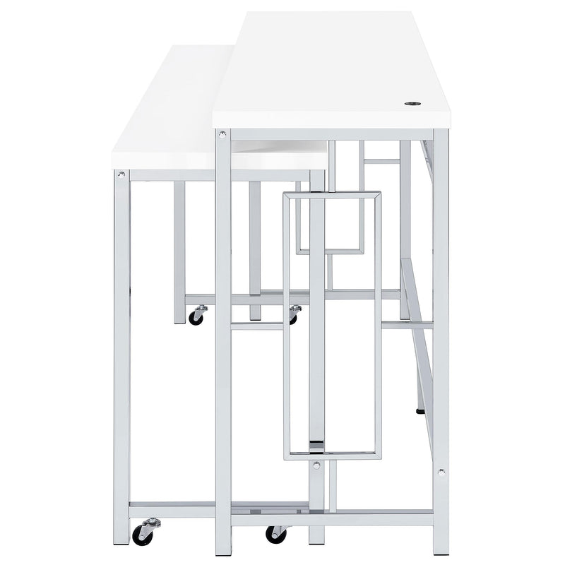  Coaster Furniture Jackson 182715 5-piece Multipurpose Counter Height Table Set - White IMAGE 6