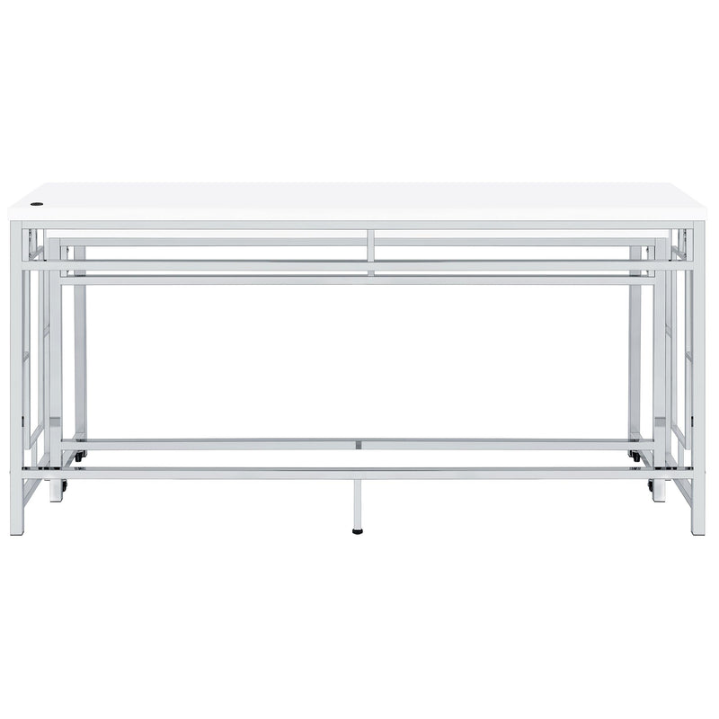  Coaster Furniture Jackson 182715 5-piece Multipurpose Counter Height Table Set - White IMAGE 8