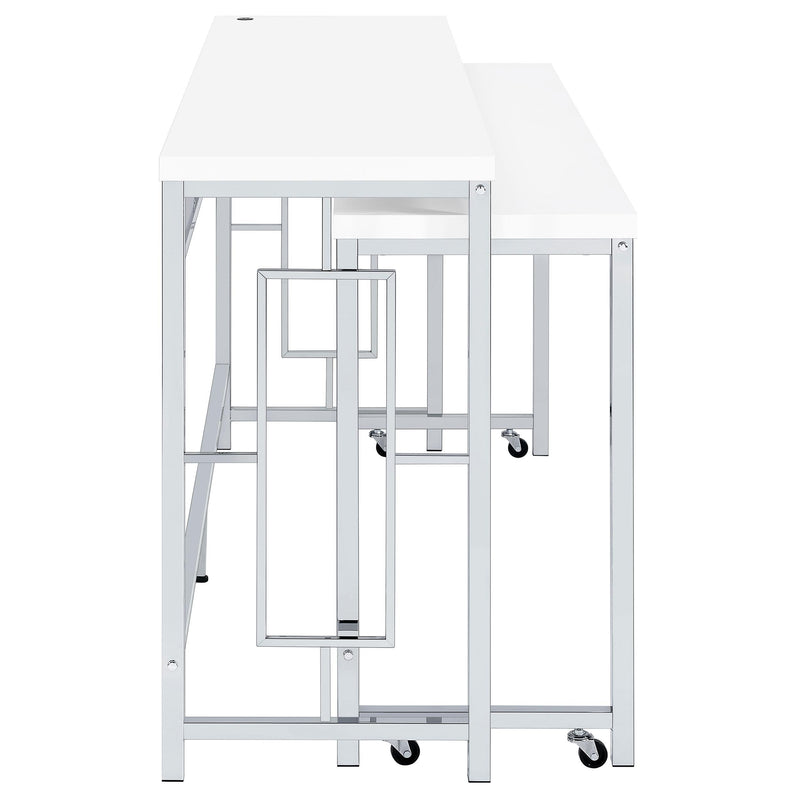  Coaster Furniture Jackson 182715 5-piece Multipurpose Counter Height Table Set - White IMAGE 9