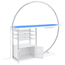  Coaster Furniture Risley 182798 2-door Circular LED Home Bar Cabinet - White High Gloss IMAGE 10