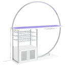  Coaster Furniture Risley 182798 2-door Circular LED Home Bar Cabinet - White High Gloss IMAGE 12