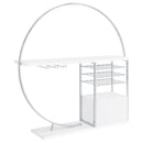  Coaster Furniture Risley 182798 2-door Circular LED Home Bar Cabinet - White High Gloss IMAGE 15