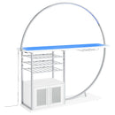  Coaster Furniture Risley 182798 2-door Circular LED Home Bar Cabinet - White High Gloss IMAGE 9