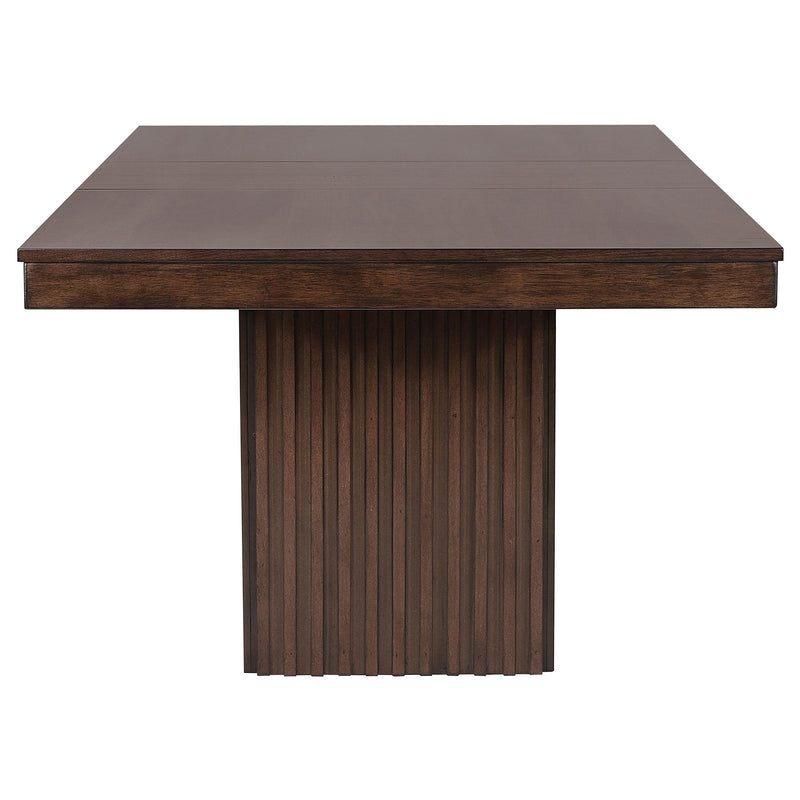  Coaster Furniture Briarwood 182991 77-inch Extension Leaf Dining Table - Mango Oak IMAGE 5