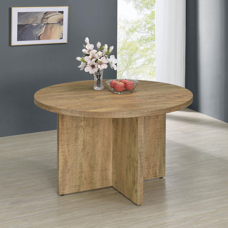  Coaster Furniture Jamestown 183021 Round 47-inch Composite Wood Dining Table - Mango IMAGE 2