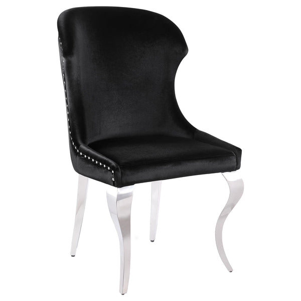  Coaster Furniture Cheyanne 190742 Upholstered Dining Side Chair - Black IMAGE 1