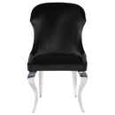  Coaster Furniture Cheyanne 190742 Upholstered Dining Side Chair - Black IMAGE 3