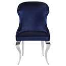  Coaster Furniture Cheyanne 190745 Upholstered Dining Side Chair - Ink Blue IMAGE 3