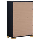  Coaster Furniture Marceline 222835 5-Drawer Bedroom Chest - Black IMAGE 6