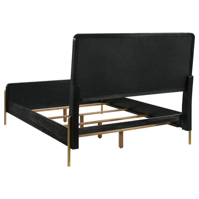  Coaster Furniture Arini 224331Q Upholstered Queen Panel Bed - Black and Grey IMAGE 4