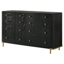  Coaster Furniture Arini 224333 8-Drawer Dresser - Black IMAGE 4