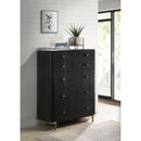  Coaster Furniture Arini 224335 5-Drawer Bedroom Chest - Black IMAGE 2