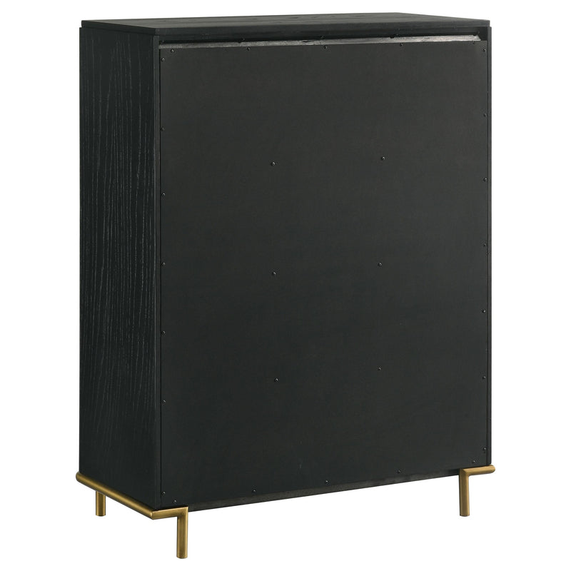  Coaster Furniture Arini 224335 5-Drawer Bedroom Chest - Black IMAGE 6
