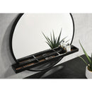  Coaster Furniture Arini 224338 Round Vanity Wall Mirror with Shelf - Black IMAGE 5