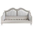  Coaster Furniture Evangeline 360121 Upholstered Twin DayBed - Silver Oak IMAGE 4