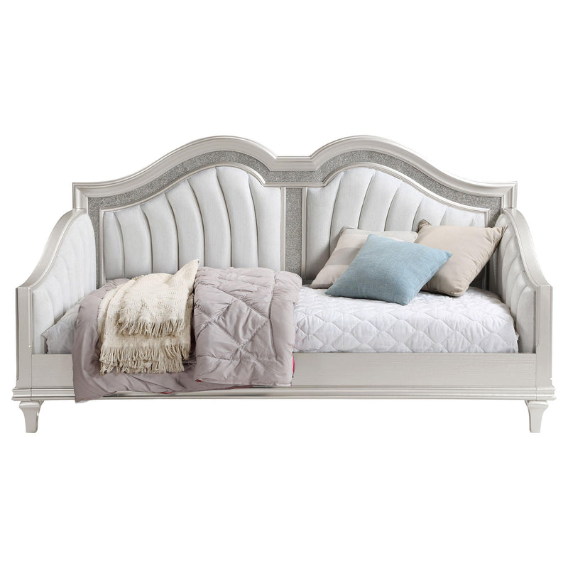  Coaster Furniture Evangeline 360121 Upholstered Twin DayBed - Silver Oak IMAGE 5