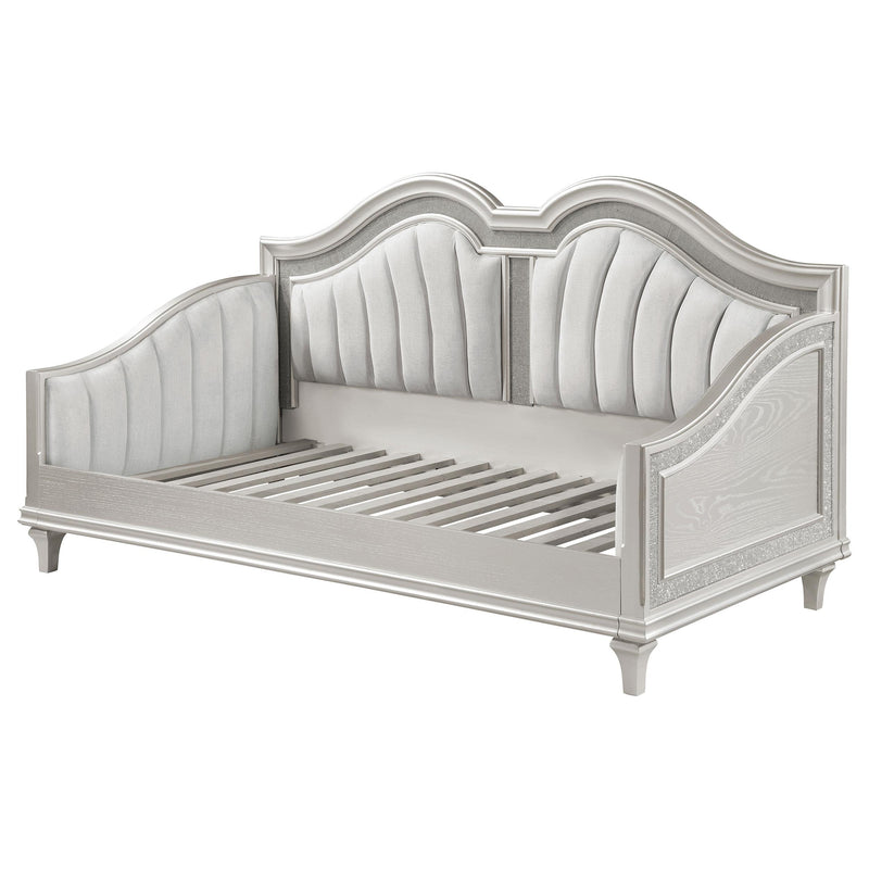  Coaster Furniture Evangeline 360121 Upholstered Twin DayBed - Silver Oak IMAGE 6