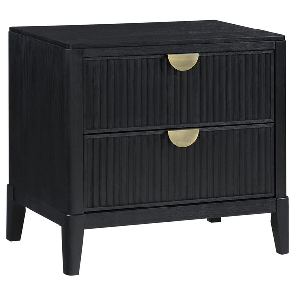  Coaster Furniture Brookmead 224712 2-Drawer Nightstand - Black IMAGE 1