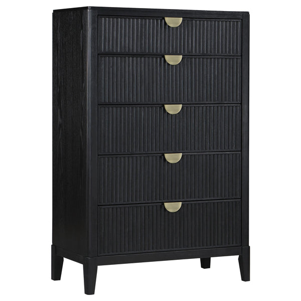  Coaster Furniture Brookmead 224715 5-Drawer Bedroom Chest - Black IMAGE 1