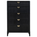  Coaster Furniture Brookmead 224715 5-Drawer Bedroom Chest - Black IMAGE 3