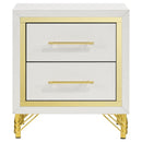  Coaster Furniture Lucia 224732 2-Drawer Nightstand Bedside Table - White IMAGE 3