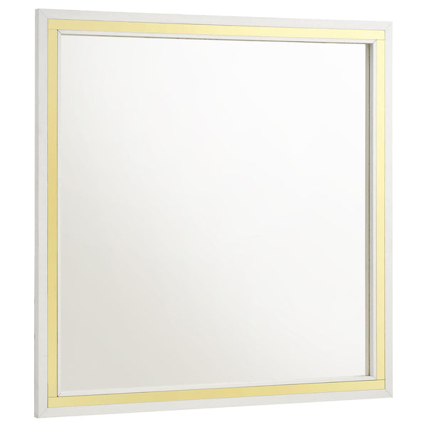  Coaster Furniture Lucia 224734 Dresser Mirror - White IMAGE 1