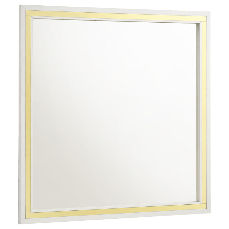  Coaster Furniture Lucia 224734 Dresser Mirror - White IMAGE 1