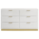  Coaster Furniture Caraway 224773 6-Drawer Dresser - White IMAGE 3