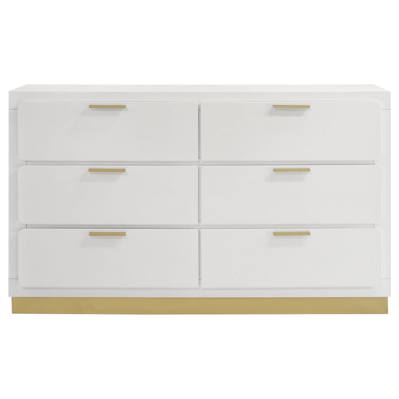  Coaster Furniture Caraway 224773 6-Drawer Dresser - White IMAGE 3