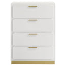  Coaster Furniture Caraway 224775 4-Drawer Bedroom Chest - White IMAGE 3