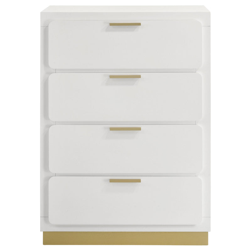  Coaster Furniture Caraway 224775 4-Drawer Bedroom Chest - White IMAGE 3