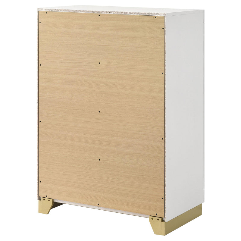  Coaster Furniture Caraway 224775 4-Drawer Bedroom Chest - White IMAGE 8