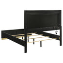  Coaster Furniture Caraway 224781KW Wood California King LED Panel Bed - Black IMAGE 3