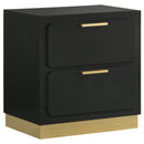 Coaster Furniture Caraway 224782 2-Drawer Nightstand - Black IMAGE 1