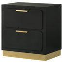  Coaster Furniture Caraway 224782 2-Drawer Nightstand - Black IMAGE 4