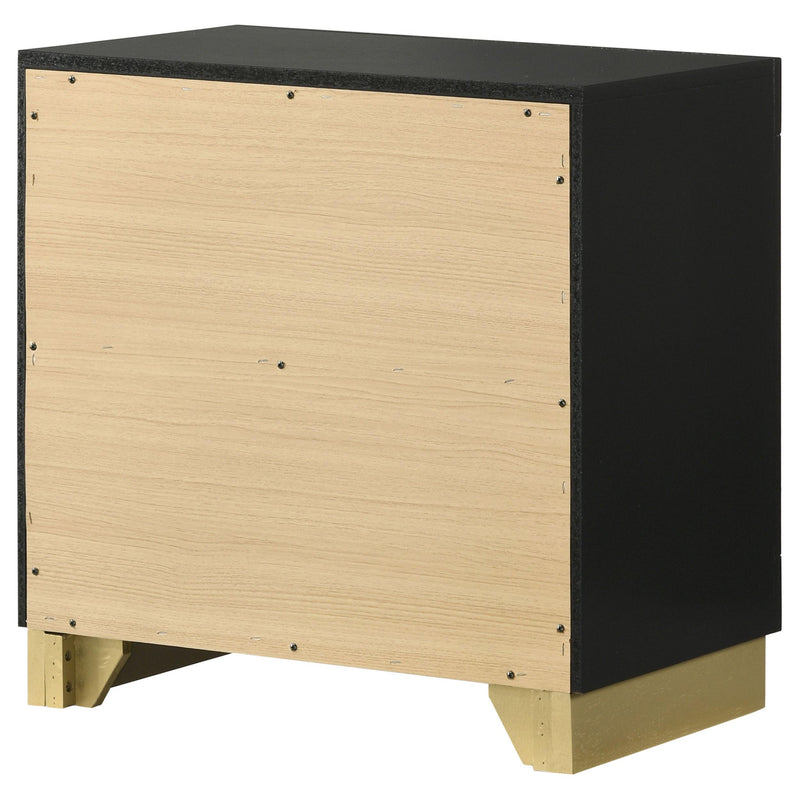  Coaster Furniture Caraway 224782 2-Drawer Nightstand - Black IMAGE 8