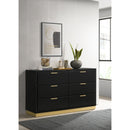  Coaster Furniture Caraway 224783 6-Drawer Dresser - Black IMAGE 2