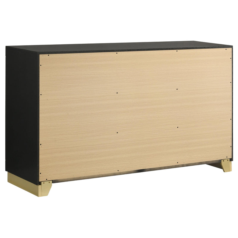  Coaster Furniture Caraway 224783 6-Drawer Dresser - Black IMAGE 6