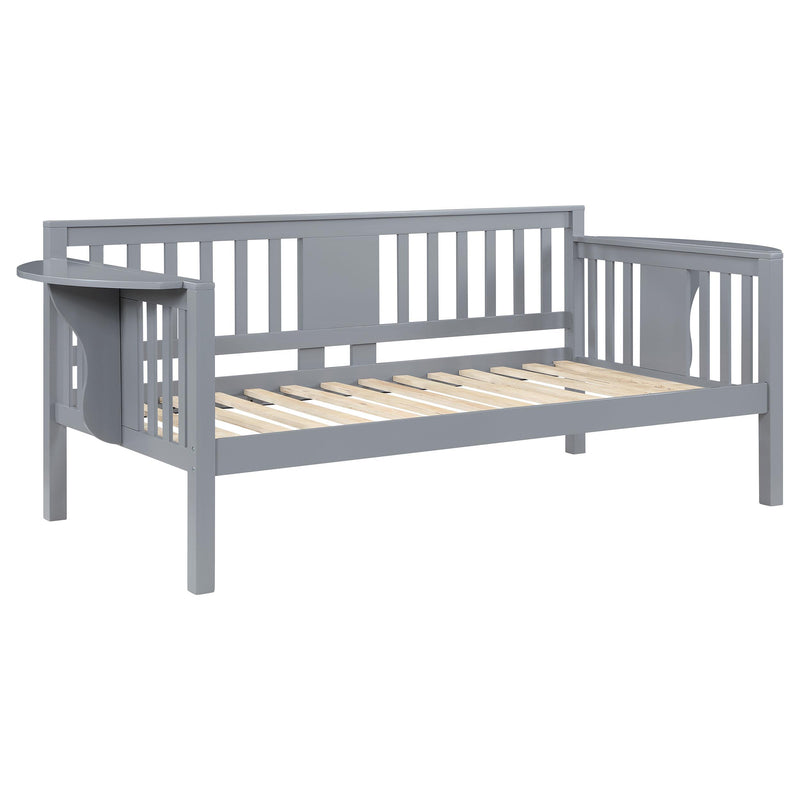  Coaster Furniture Bethany 300838 Wood Twin Daybed with Drop-down Tables - Grey IMAGE 4