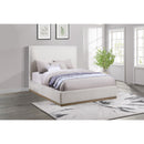  Coaster Furniture Knox 302053KE Upholstered Eastern King Panel Bed - Cream IMAGE 2