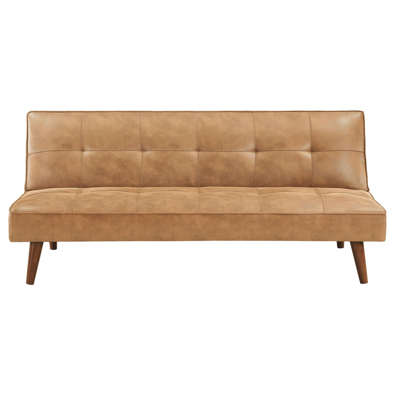  Coaster Furniture Jenson 360234 Upholstered Tufted Convertible Sofa Bed - Saddle Brown IMAGE 5