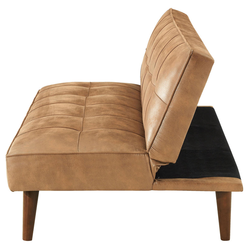  Coaster Furniture Jenson 360234 Upholstered Tufted Convertible Sofa Bed - Saddle Brown IMAGE 7