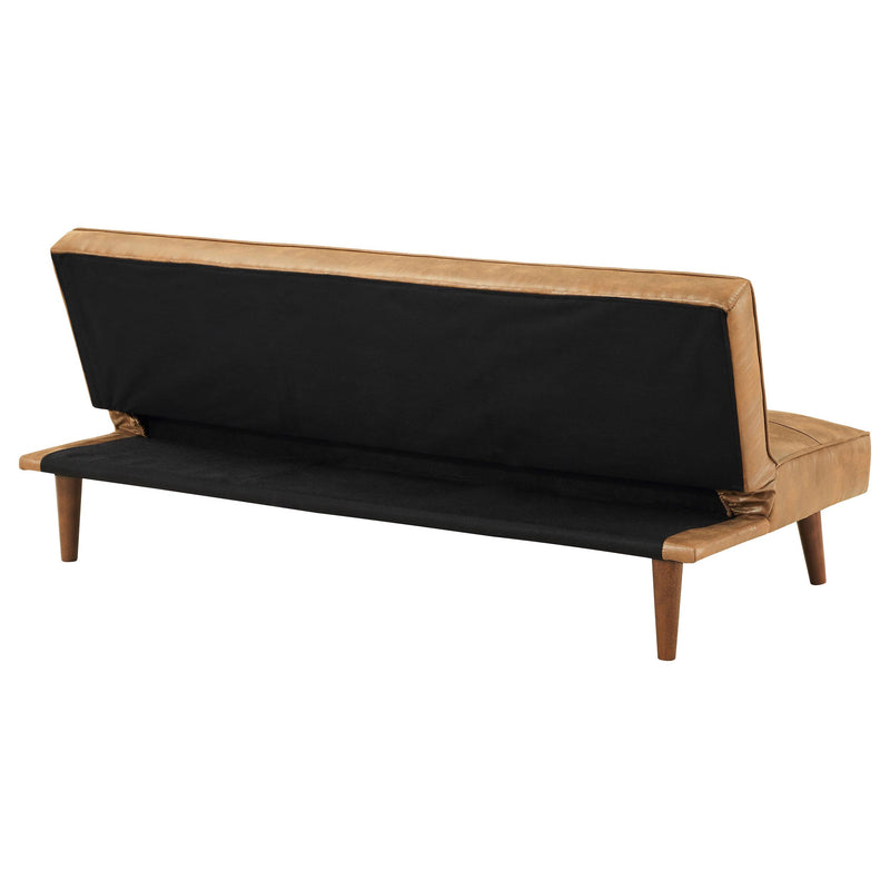  Coaster Furniture Jenson 360234 Upholstered Tufted Convertible Sofa Bed - Saddle Brown IMAGE 9