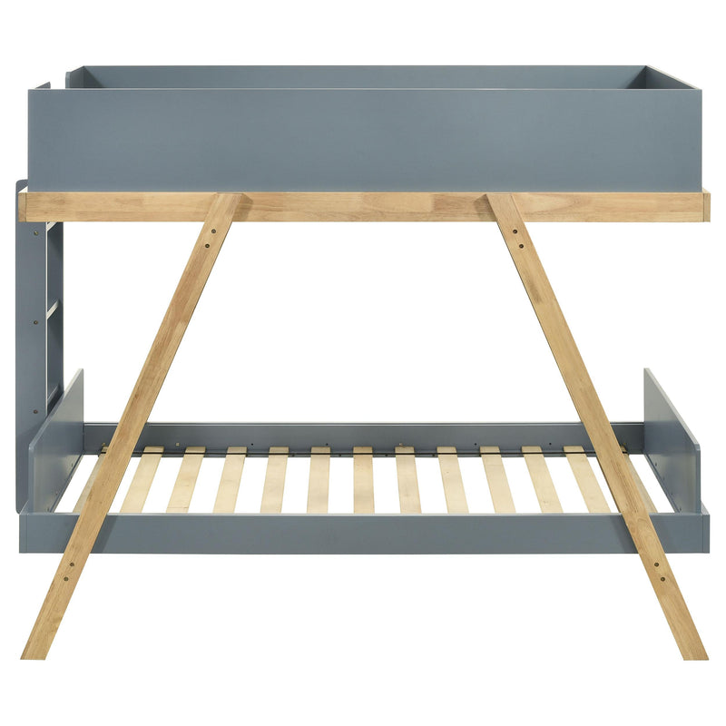  Coaster Furniture Frankie 460572T Wood Twin Over Twin Bunk Bed - Blue and Natural IMAGE 3