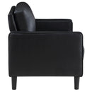  Coaster Furniture Ruth 508362 Upholstered Track Arm Loveseat - Black IMAGE 8