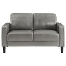  Coaster Furniture Ruth 508366 Upholstered Track Arm Loveseat - Grey IMAGE 2