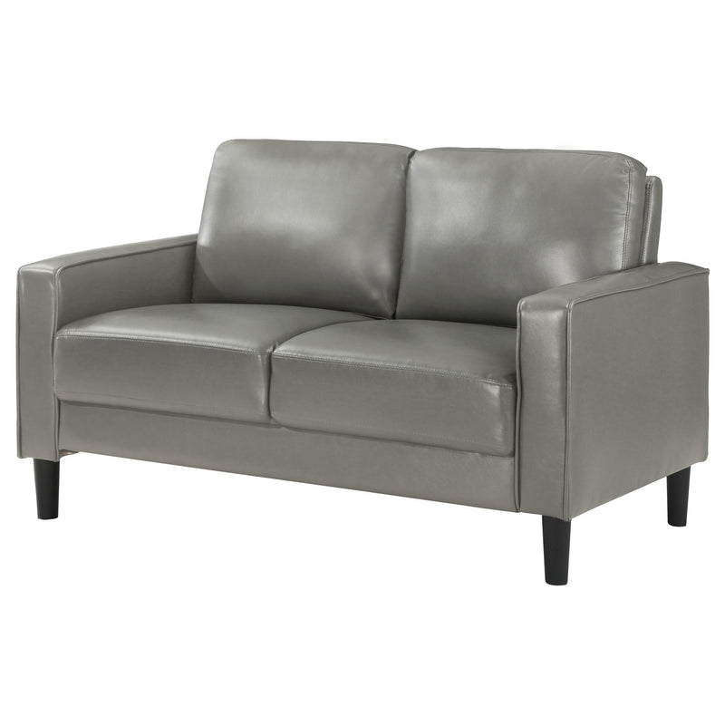  Coaster Furniture Ruth 508366 Upholstered Track Arm Loveseat - Grey IMAGE 3