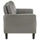 Coaster Furniture Ruth 508366 Upholstered Track Arm Loveseat - Grey IMAGE 7