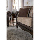  Coaster Furniture Elmbrook 508572 Upholstered Rolled Arm Loveseat - Brown IMAGE 3